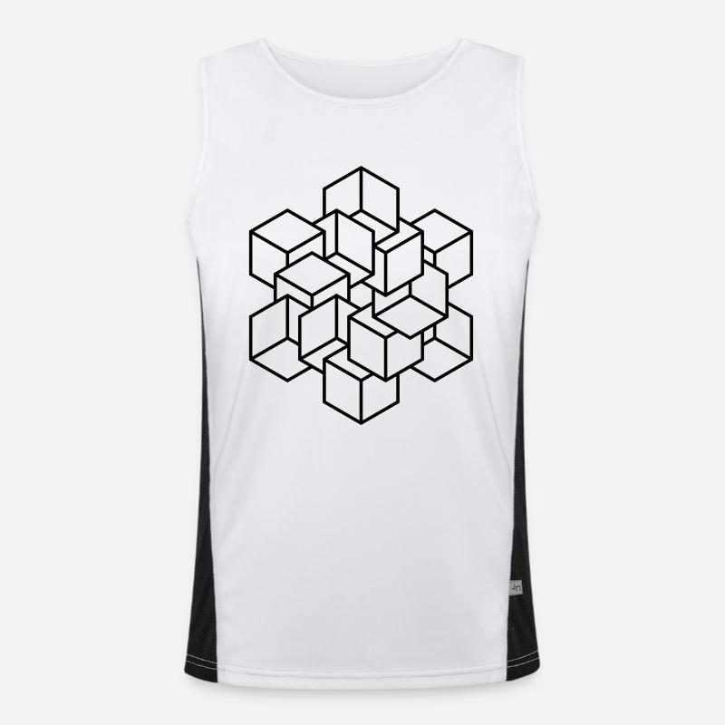Impossible Figures 83A Men's Functional Contrast Tank Top 