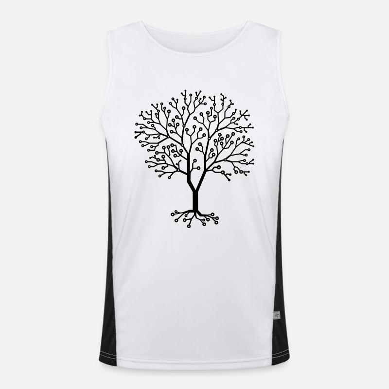 Computerplatinen - Baum aus Chips Funktionelles Kontrast-Tank Top für Männer 
