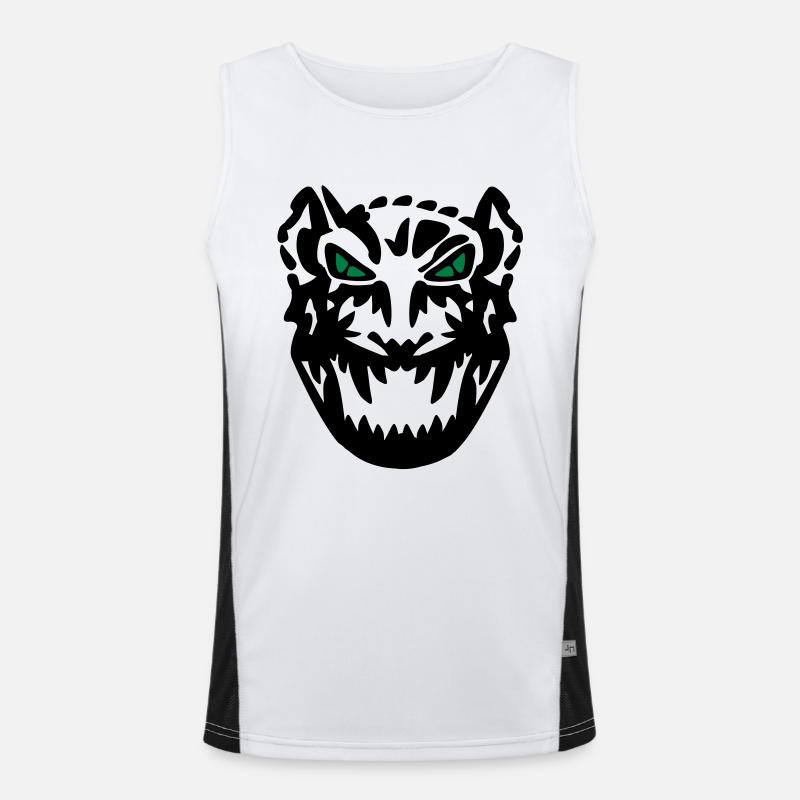 tiger_ear_vec_2 de Funktionelles Kontrast-Tank Top für Männer 
