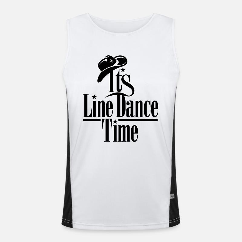 ITS LINE DANCE TIME Funktionelles Kontrast-Tank Top für Männer 
