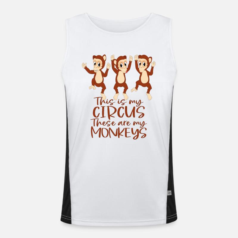 This is my circus these are my monkeys, Débardeur respirant contrasté Homme 