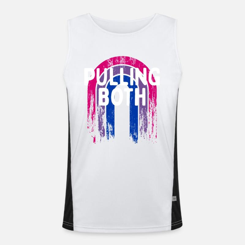 Pulling Both Bisexual LGBTQ Bi Pride Couples Funny Funktionelles Kontrast-Tank Top für Männer 