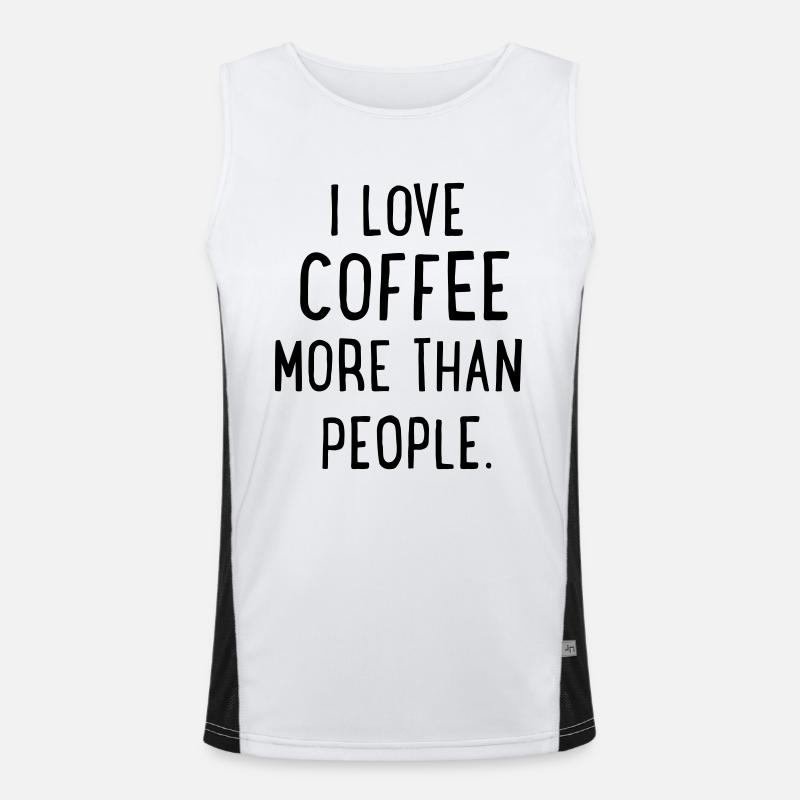 Kaffee Funktionelles Kontrast-Tank Top für Männer 