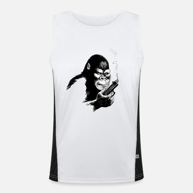 monkey Funktionelles Kontrast-Tank Top für Männer 