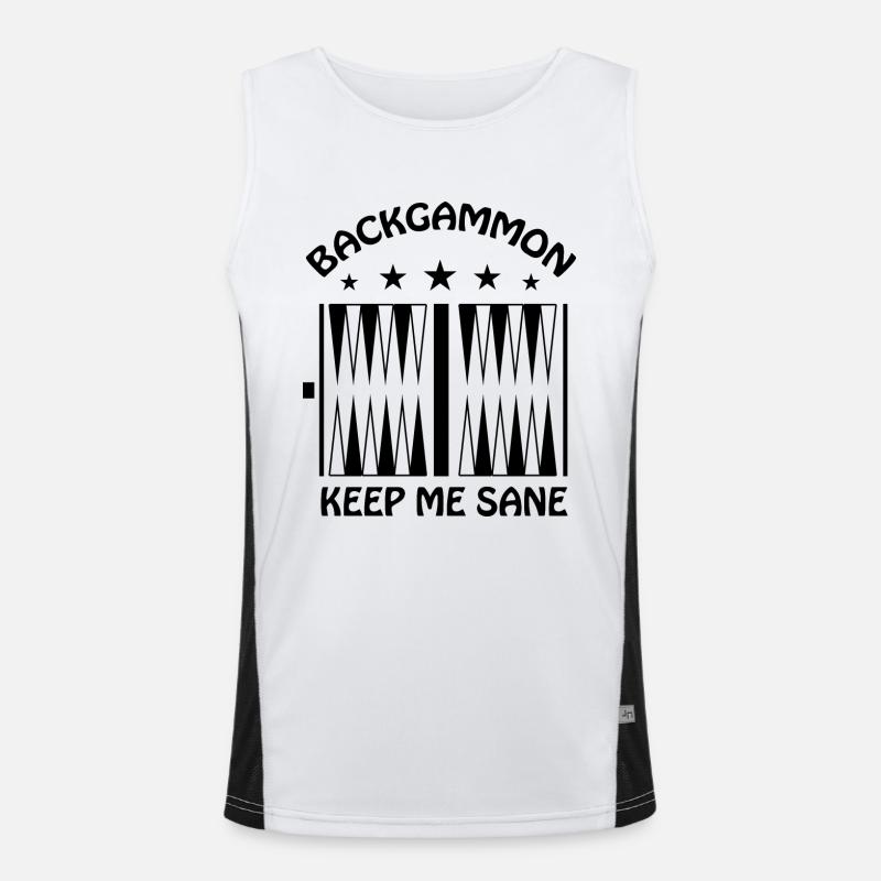 boardgame chess backgammon game night Funktionelles Kontrast-Tank Top für Männer 