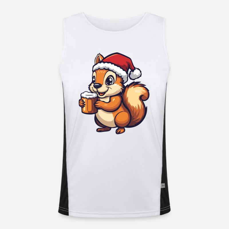 Bière de Noël Squirrel Débardeur respirant contrasté Homme 