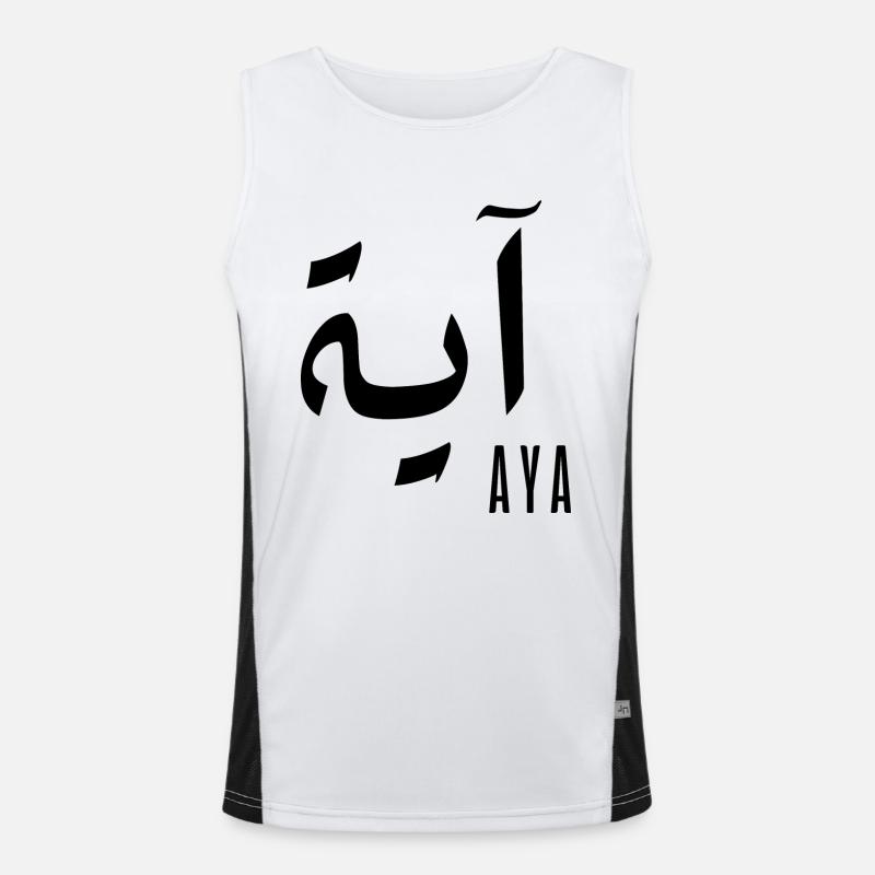 Aya name in Arabic Men's Functional Contrast Tank Top 