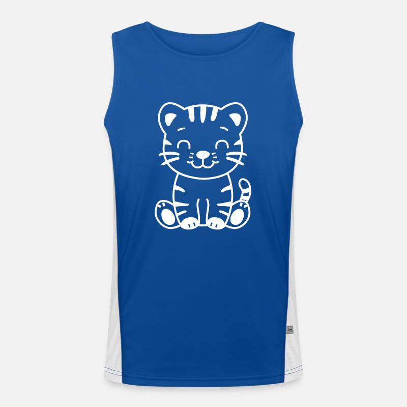 Tiger Funktionelles Kontrast-Tank Top für Männer 
