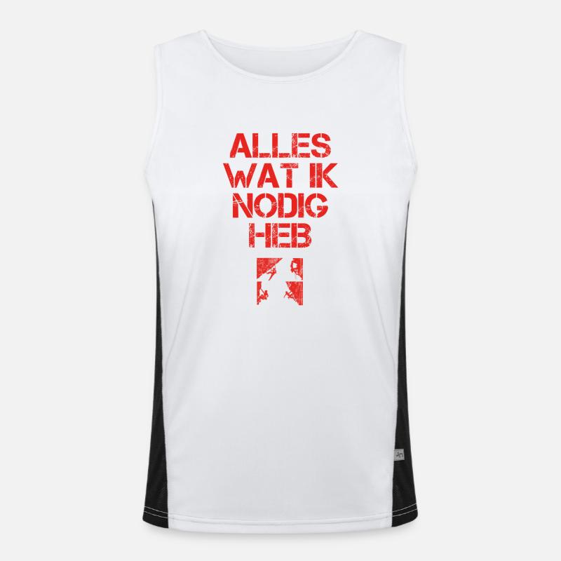 presentje wat ik nodig climbing klettern climb Funktionelles Kontrast-Tank Top für Männer 