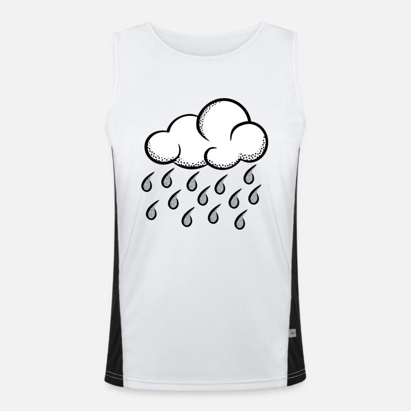 rainbow sun clouds weather rainbow sun cloud36 Men's Functional Contrast Tank Top 
