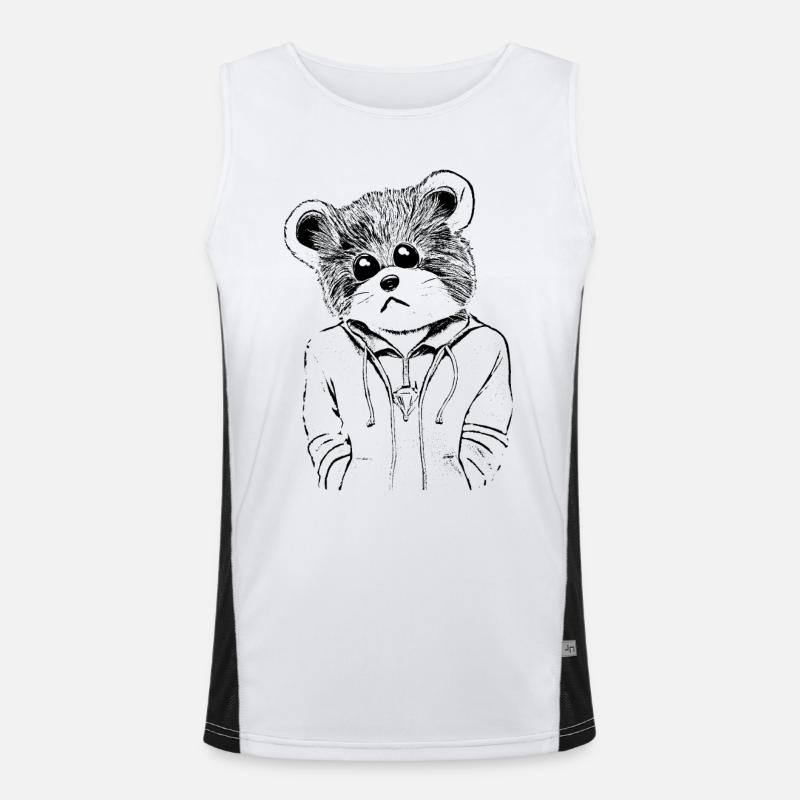 Mignon ours en peluche à emporter pour petits et grands Débardeur respirant contrasté Homme 