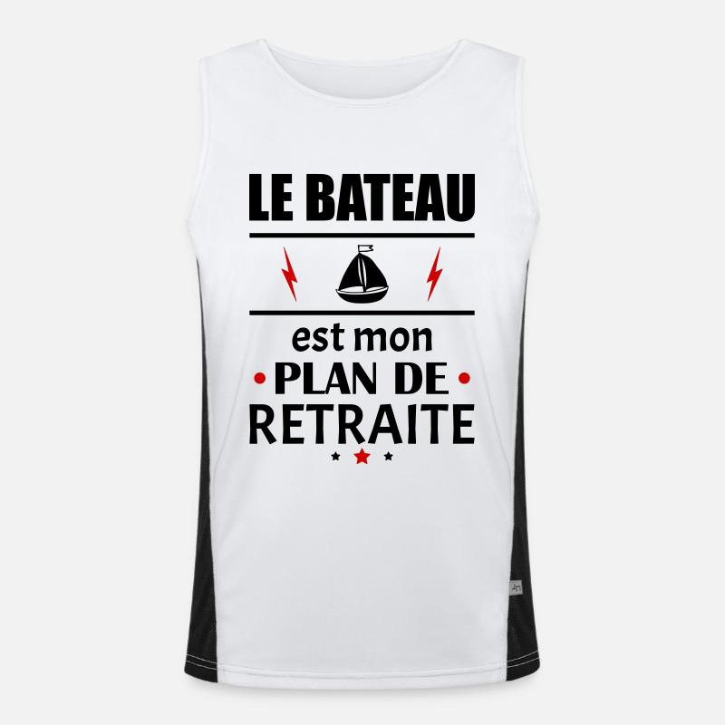 Le bateau est mon plan de retraite, humour, noël Débardeur respirant contrasté Homme 