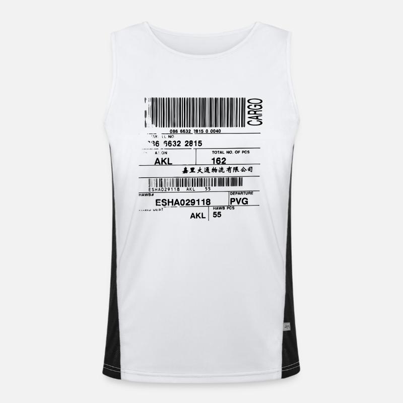 Barcode Funktionelles Kontrast-Tank Top für Männer 