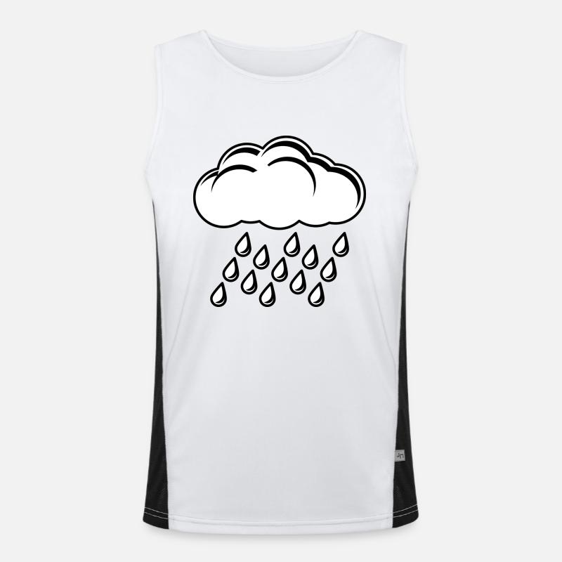 rainbow sun clouds weather rainbow sun cloud40 Men's Functional Contrast Tank Top 