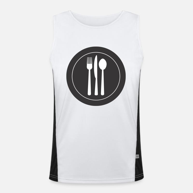 besteck geschirr flatware silverware cutlery154 Funktionelles Kontrast-Tank Top für Männer 