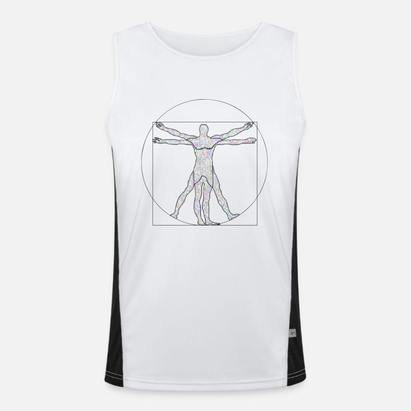 Da Vinci Programmer Gift Idea Men's Functional Contrast Tank Top 