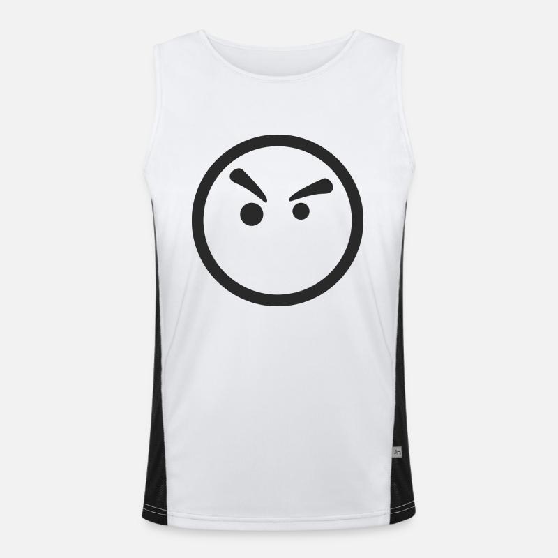 Smiley angry Men's Functional Contrast Tank Top 