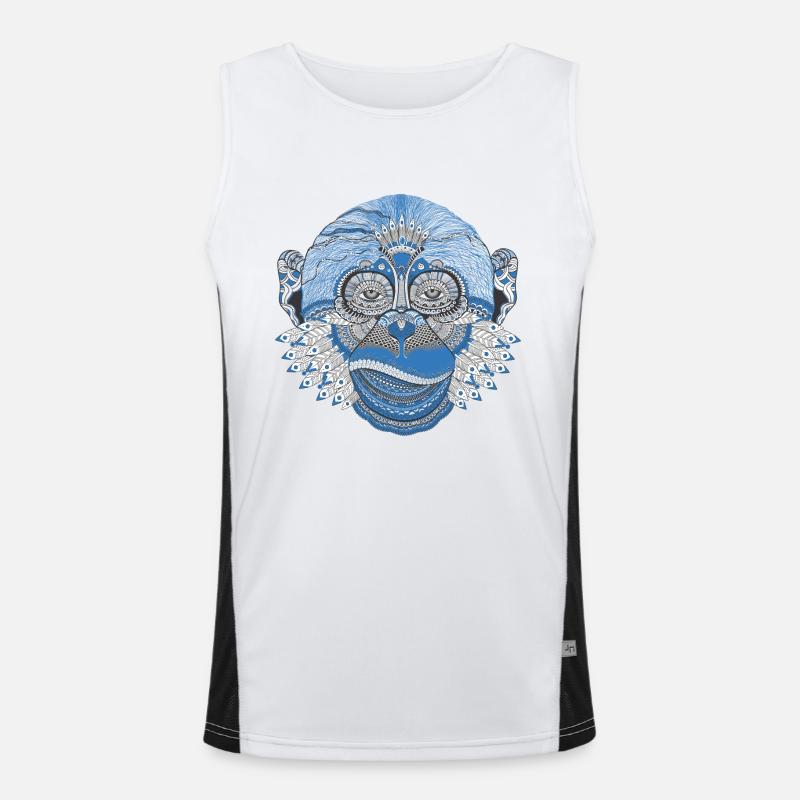 Abstrakter Affe Geschenk Geschenkidee Funktionelles Kontrast-Tank Top für Männer 