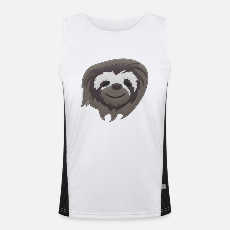 Sloth patch Men's Functional Contrast Tank Top 