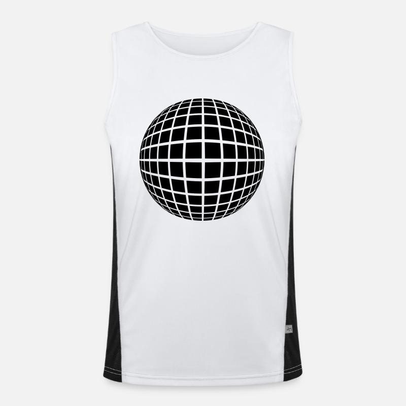 Ball Kugel Globus 3D Geschenk Geschenkidee Funktionelles Kontrast-Tank Top für Männer 