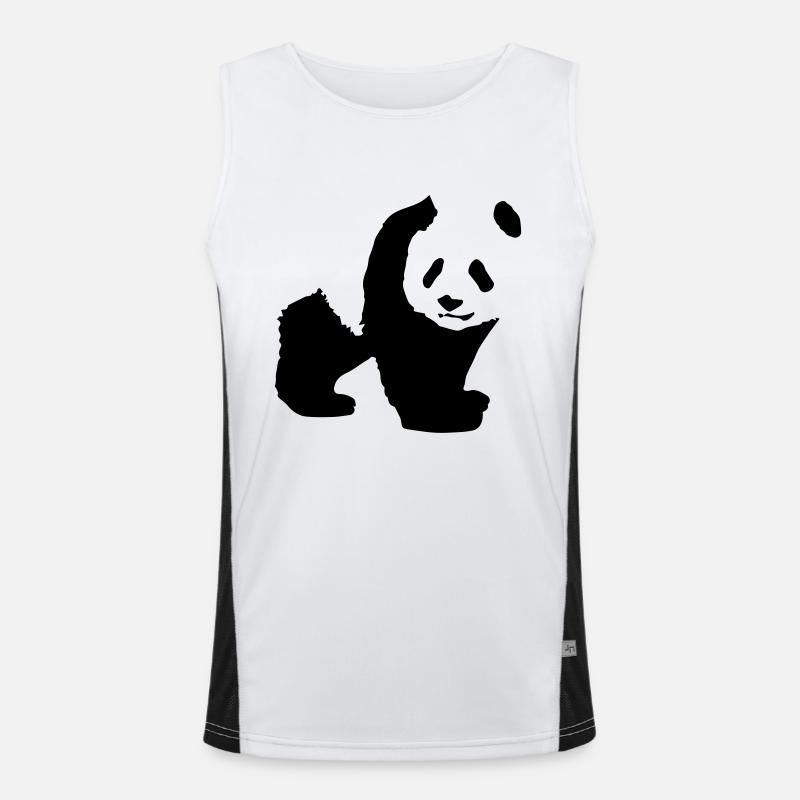 panda Funktionelles Kontrast-Tank Top für Männer 