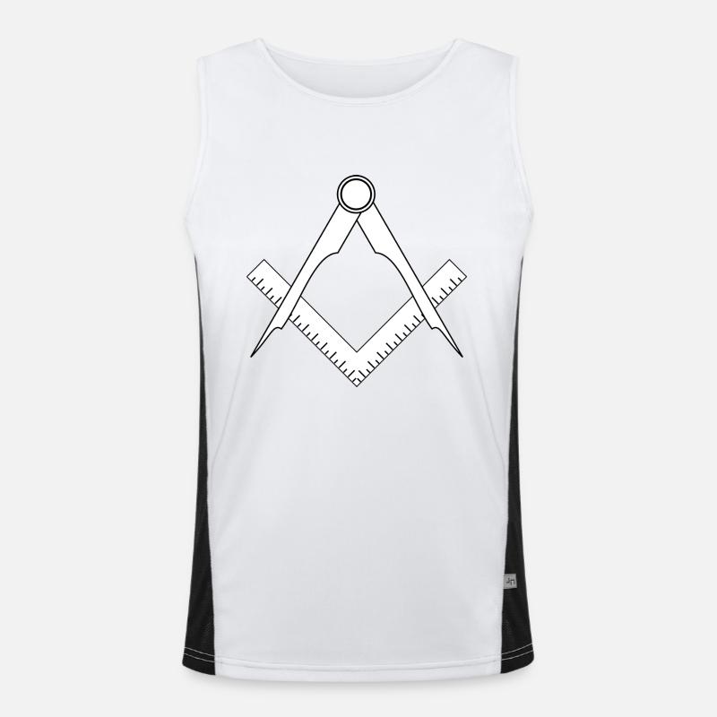construction maurer69 - Men's Functional Contrast Tank Top  - white/black
