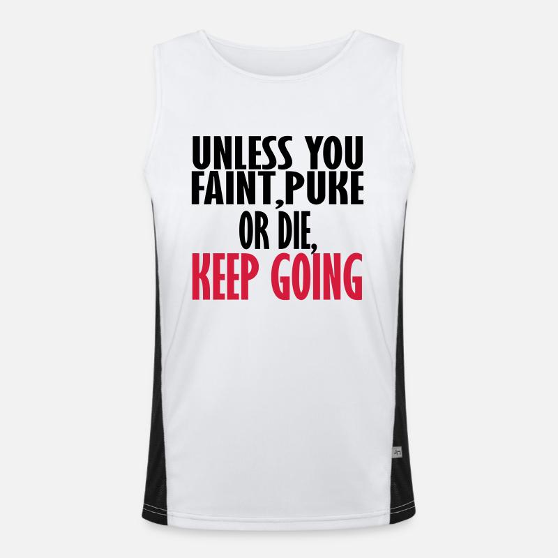 keep going - Men's Functional Contrast Tank Top  - white/black