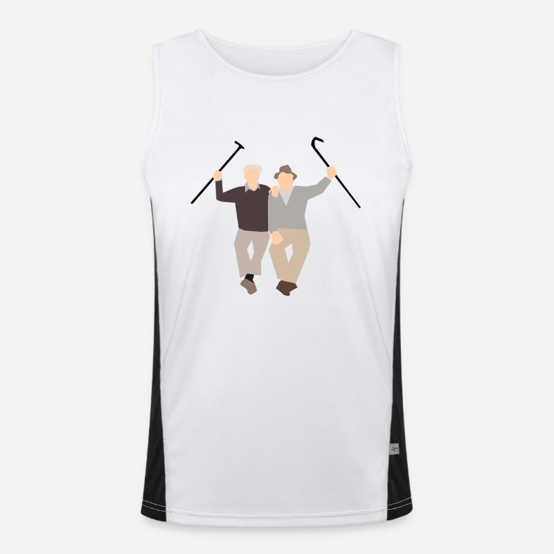 Alte Freunde Funktionelles Kontrast-Tank Top für Männer 