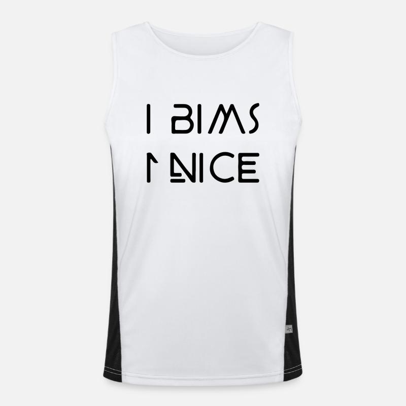 i Bims 1 nice Funktionelles Kontrast-Tank Top für Männer 