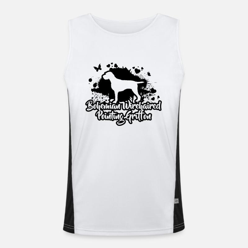 BOHÊME GRIFFON POINTANT GRIFFON Chien Wilsigns Débardeur respirant contrasté Homme 