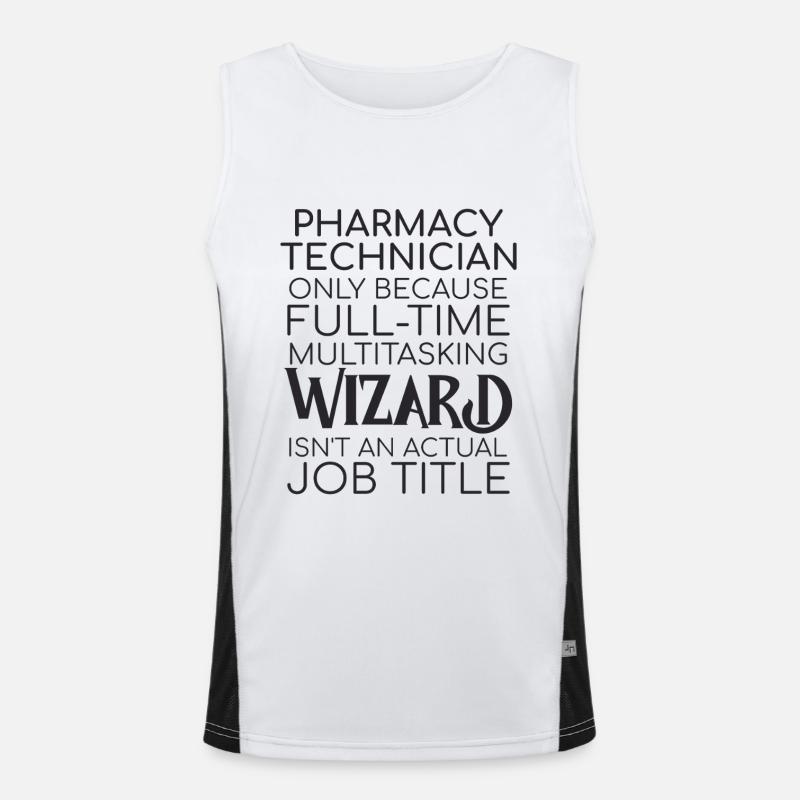 Pharmacy technician Wizard Men's Functional Contrast Tank Top 