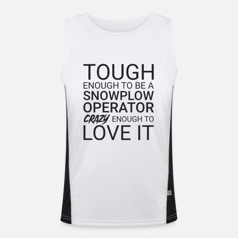 Snowplow Operator Crazy Schneepflugfahrer Funktionelles Kontrast-Tank Top für Männer 