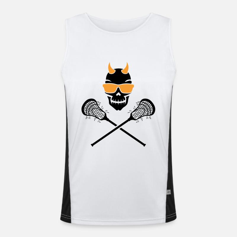 lacrosse lax lacrosse racket lacrosse zone Men's Functional Contrast Tank Top 