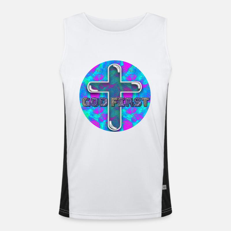 God First (One) Men's Functional Contrast Tank Top 