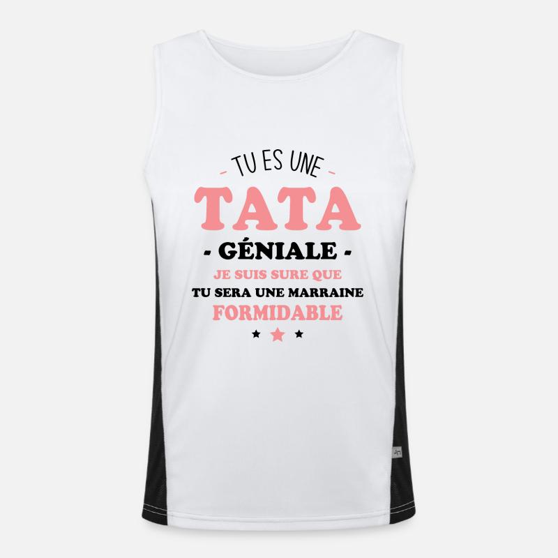 Une tata géniale et une marraine formidable Débardeur respirant contrasté Homme 