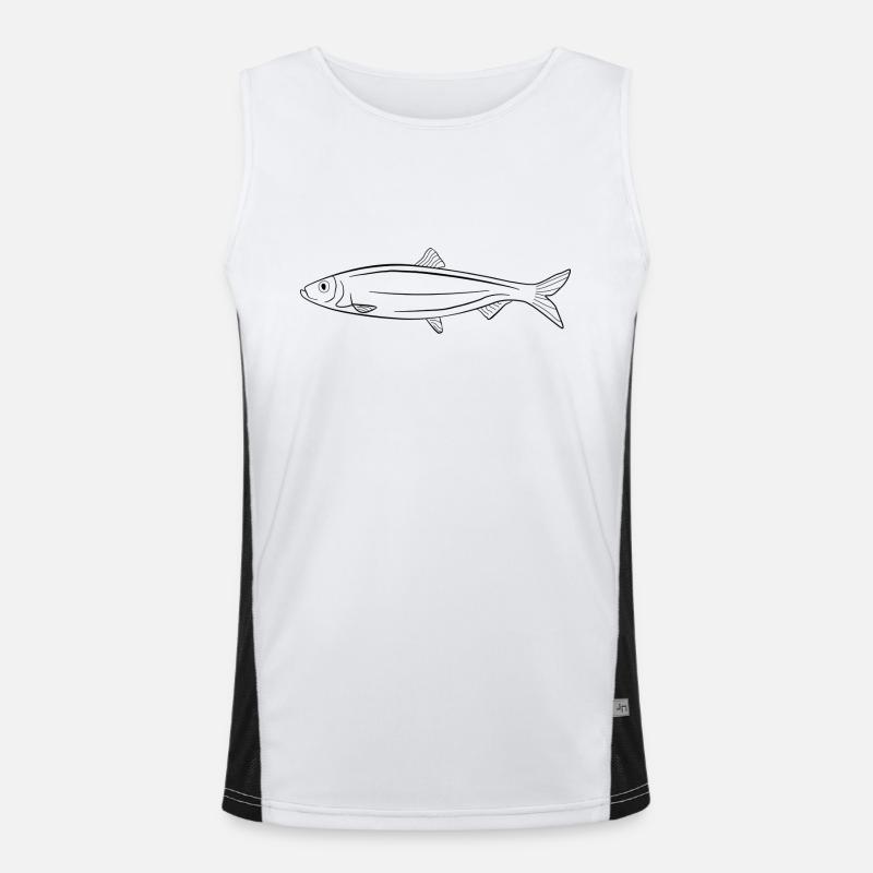 Fish - Design Drawn Shirt Men's Functional Contrast Tank Top 