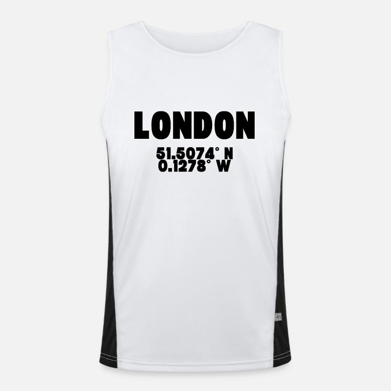 London - Design with coordinates Men's Functional Contrast Tank Top 