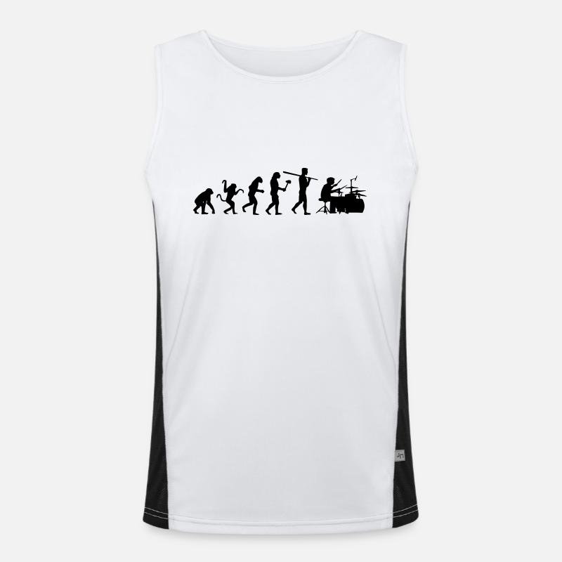 MUSIK EVOLUTION! Funktionelles Kontrast-Tank Top für Männer 