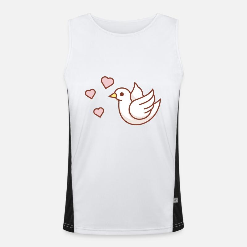 Taube Funktionelles Kontrast-Tank Top für Männer 