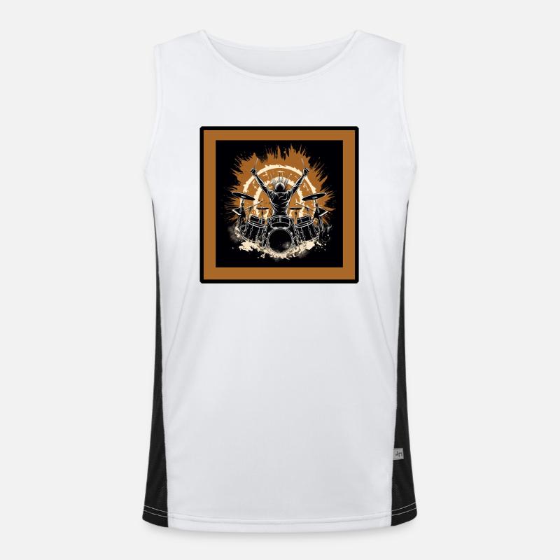 Drummer flash Funktionelles Kontrast-Tank Top für Männer 