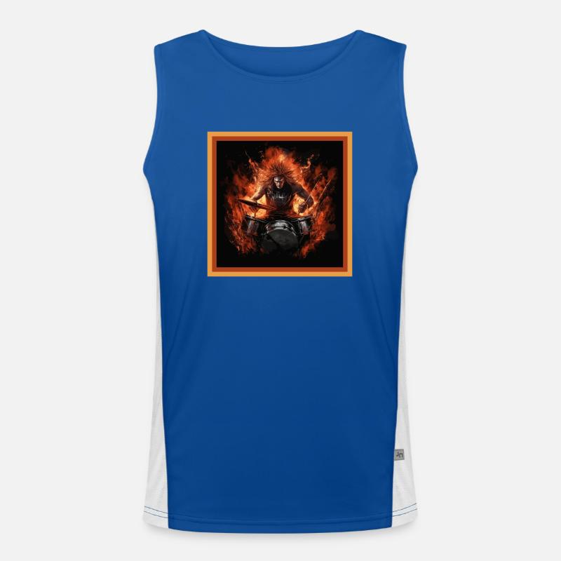 Flams Drummer Funktionelles Kontrast-Tank Top für Männer 