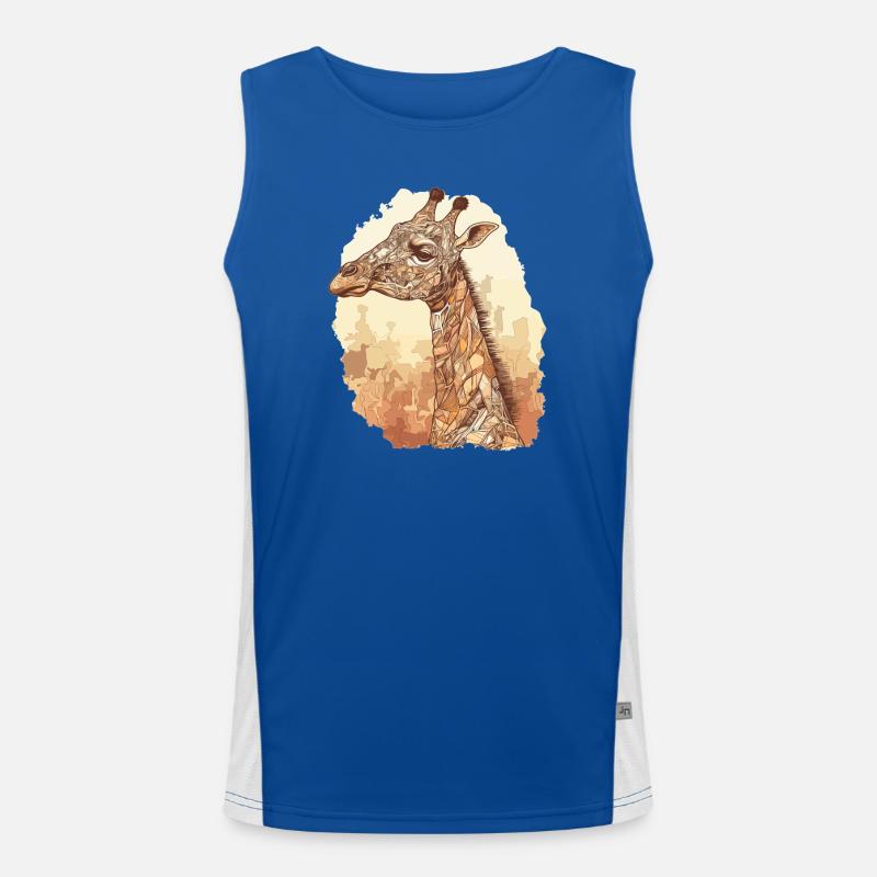 Giraffe Funktionelles Kontrast-Tank Top für Männer 