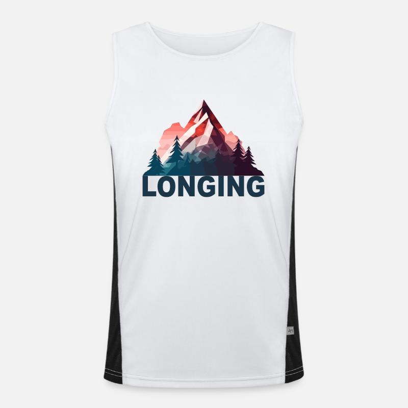 Mountain Longing Funktionelles Kontrast-Tank Top für Männer 