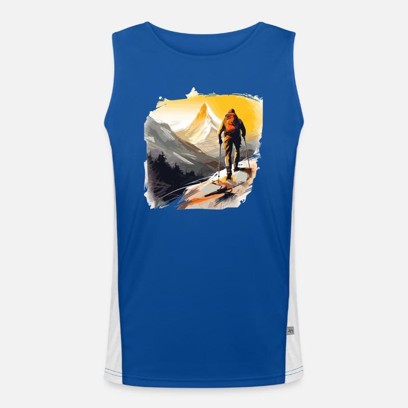 Mountain Hiking Berge Wanderung Funktionelles Kontrast-Tank Top für Männer 