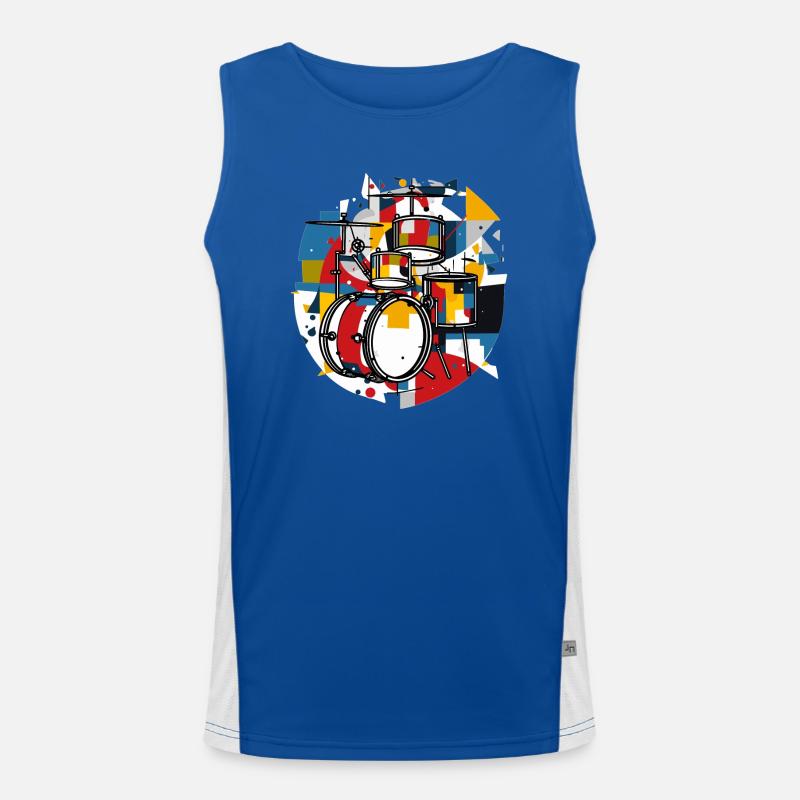 Drums Drummer Funktionelles Kontrast-Tank Top für Männer 