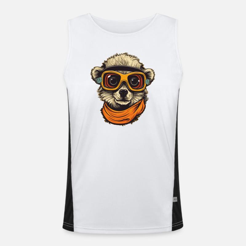 Erdmännchen Funktionelles Kontrast-Tank Top für Männer 