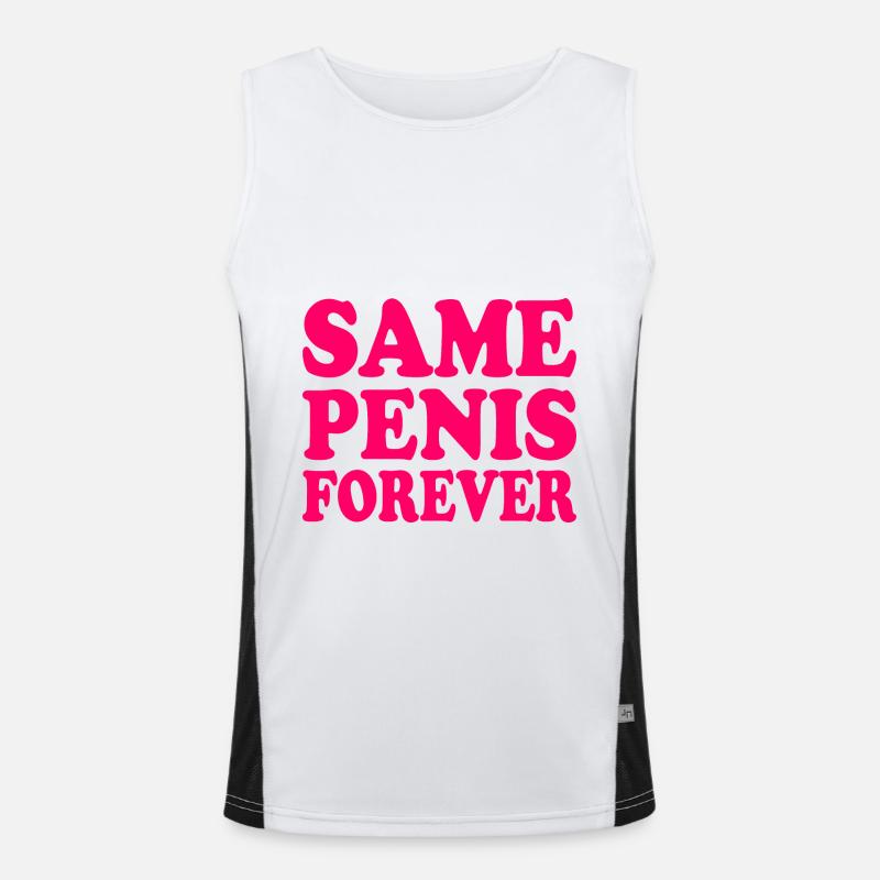 Same penis forever Funktionelles Kontrast-Tank Top für Männer 