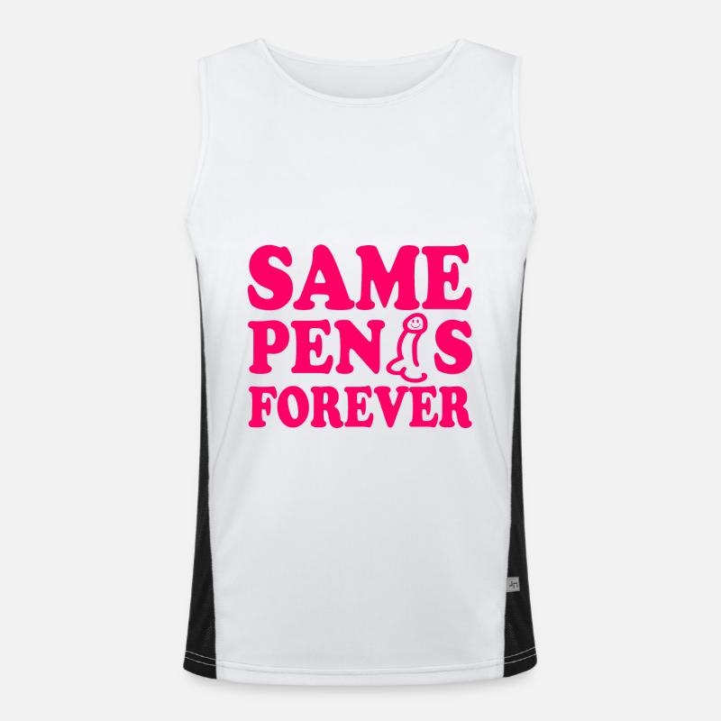 Same penis forever - Men's Functional Contrast Tank Top  - white/black
