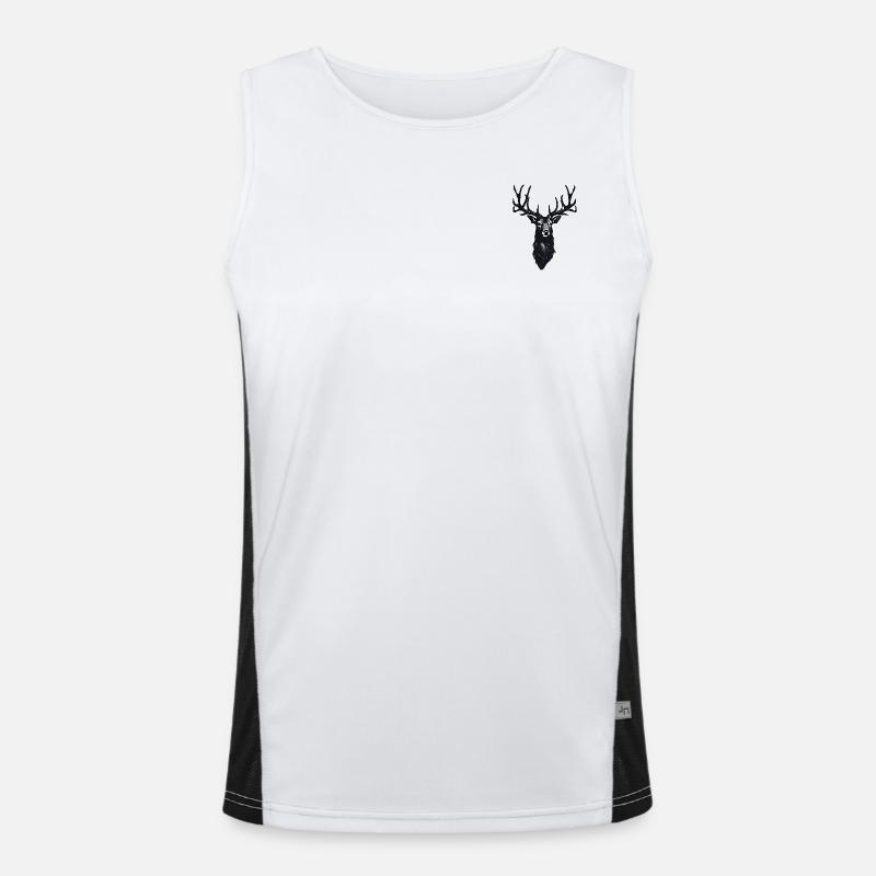 Deer / Buck / Animal / Wild / Forest / Wilderness Men's Functional Contrast Tank Top 