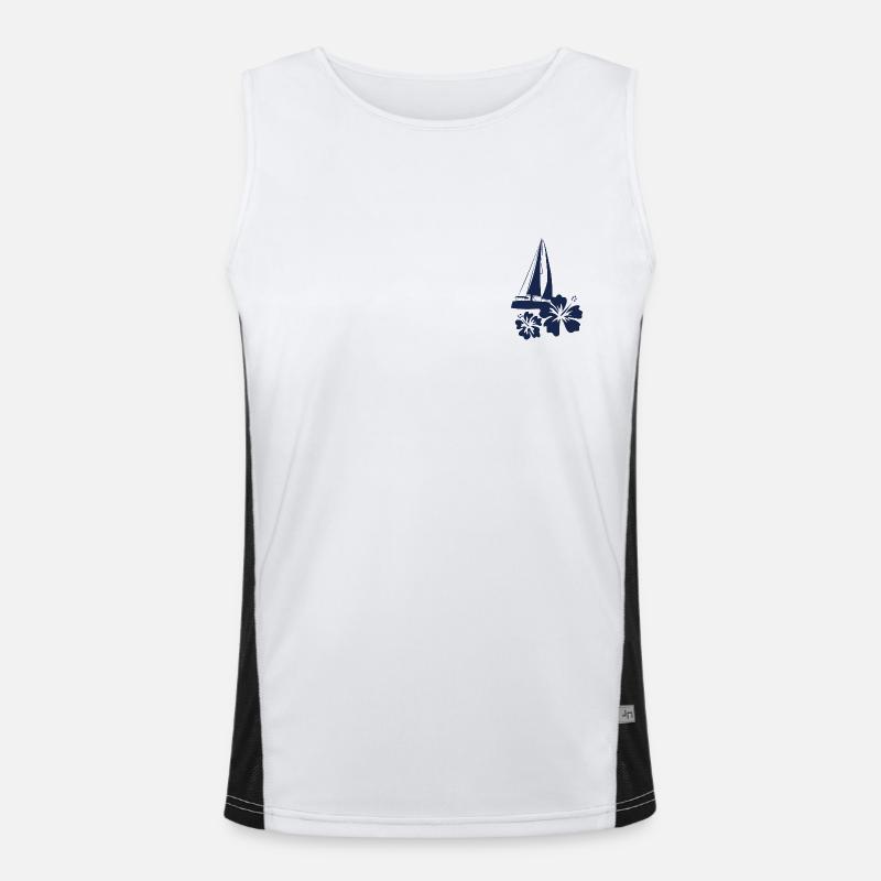 Sailing Pacific Ocean Men's Functional Contrast Tank Top 